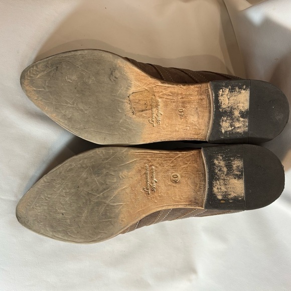 Free People Sz 40 Brown Pointy Toe Ankle Boots Straps Zipper Closure Leather - Picture 7 of 12